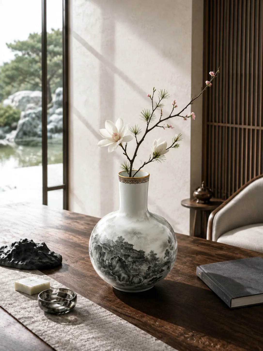 Floating Citadel Vase shown across the room