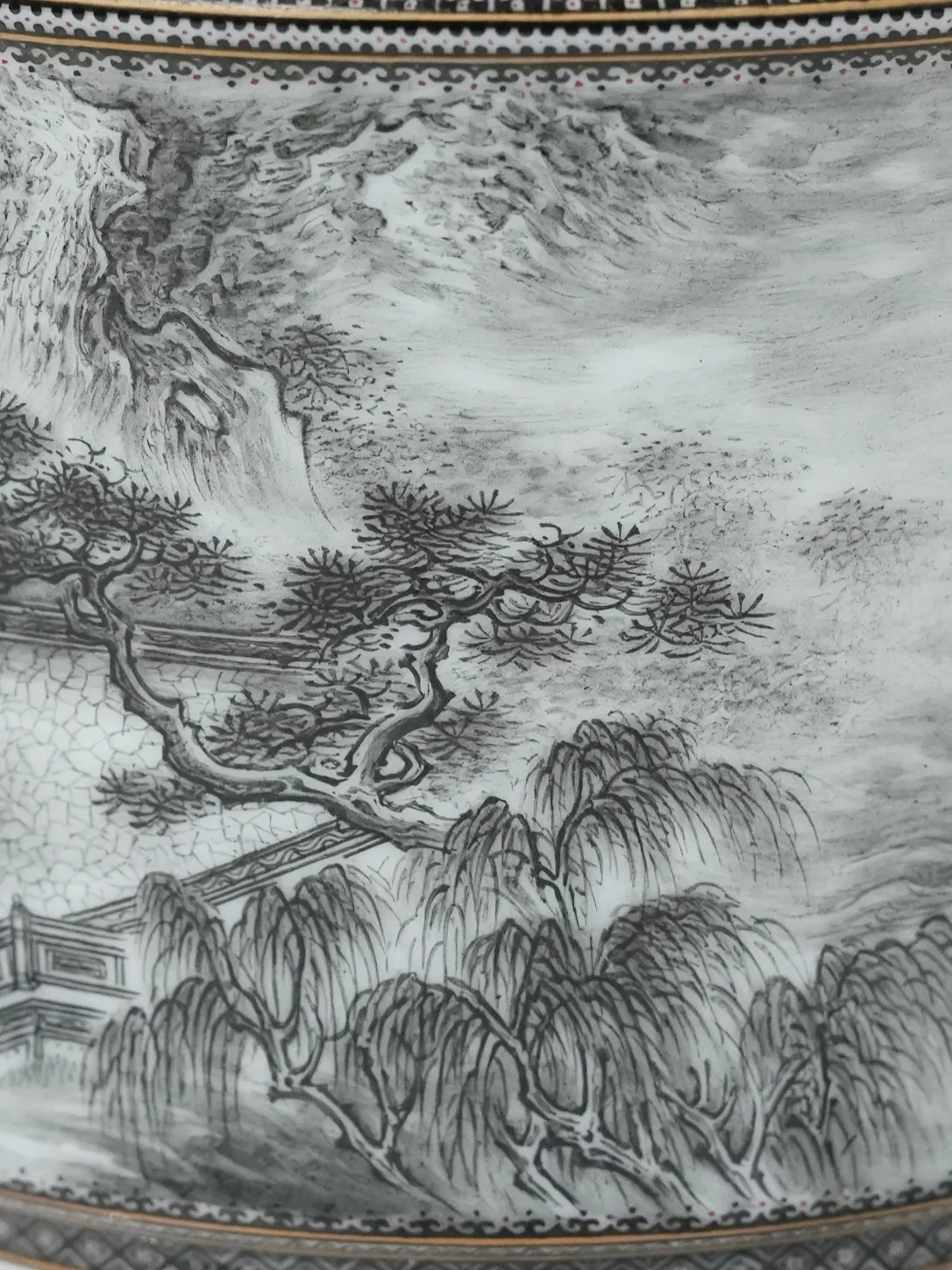 Chenxiang Pavilion Cup — landscape detail
