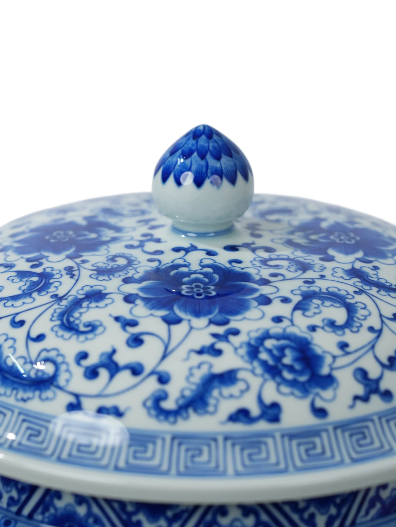 Floral General Jar — lid finial