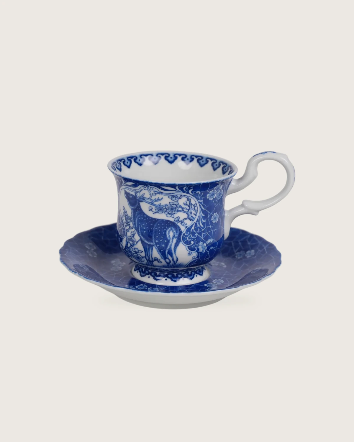 Deer in Silent Snow porcelain work