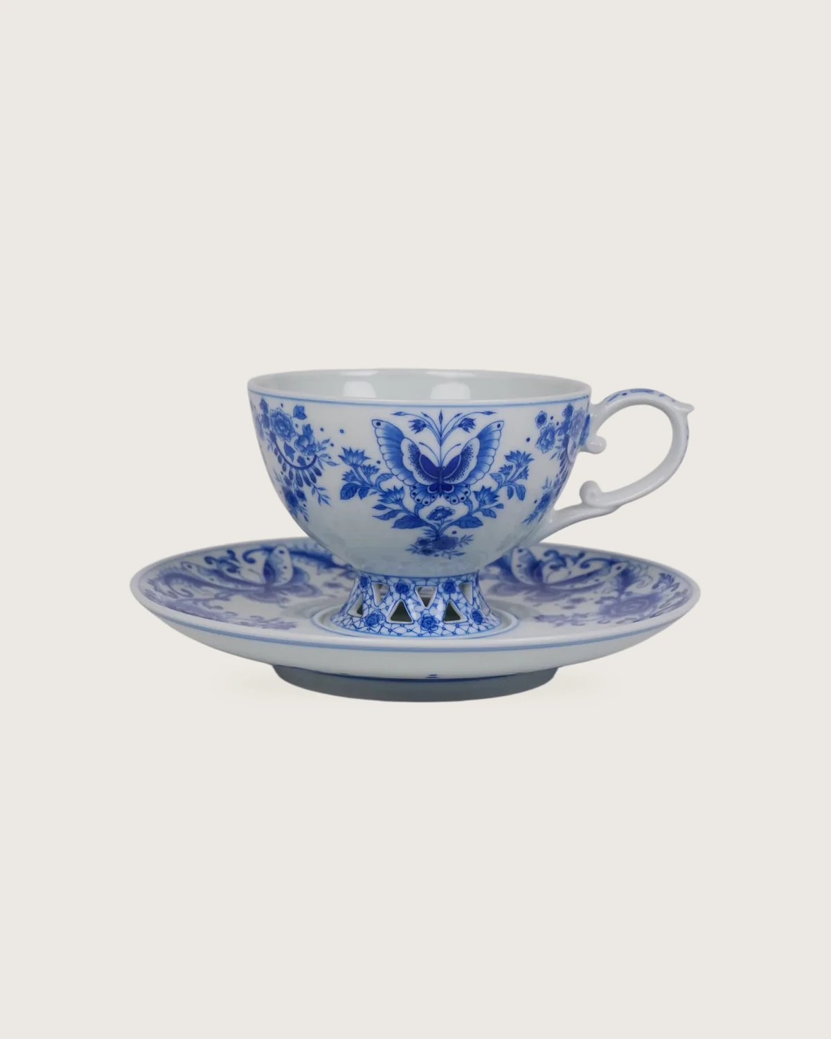 Butterfly Dream in Blue porcelain work