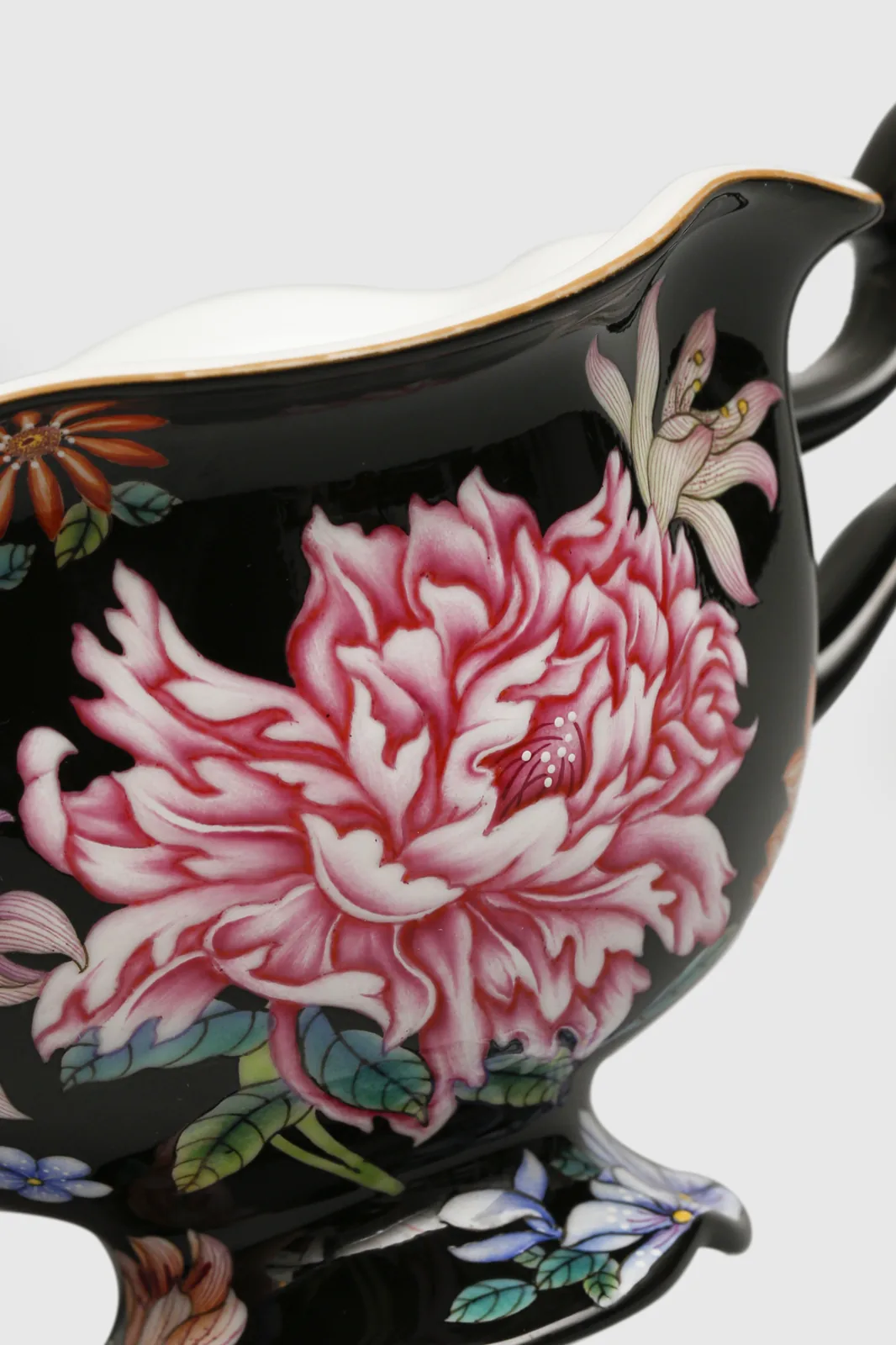 Close view of the floral decoration on Nocturnal Bloom
